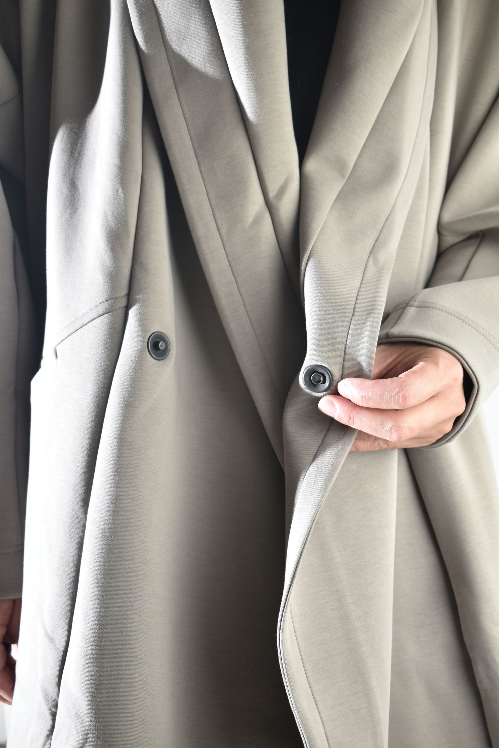 Rap Jersey Coat "Greige" / ラップジャージーコート"グレージュ"
