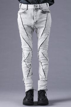《2027SS先行予約分》Stretch Denim Overlock Twist Curve Pants"White" / ストレッチデニムオーバーロックツイストカーブパンツ"ホワイト"