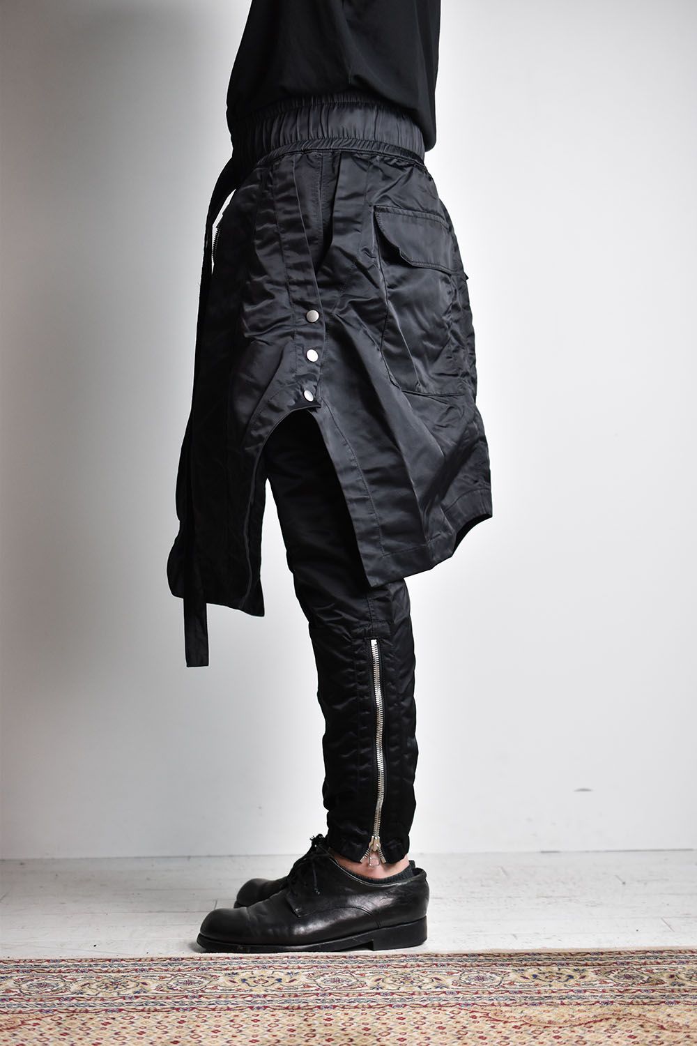 Skirt Combi Easy Trousers"Black"/スカートコンビイージートラウザーズ"ブラック"