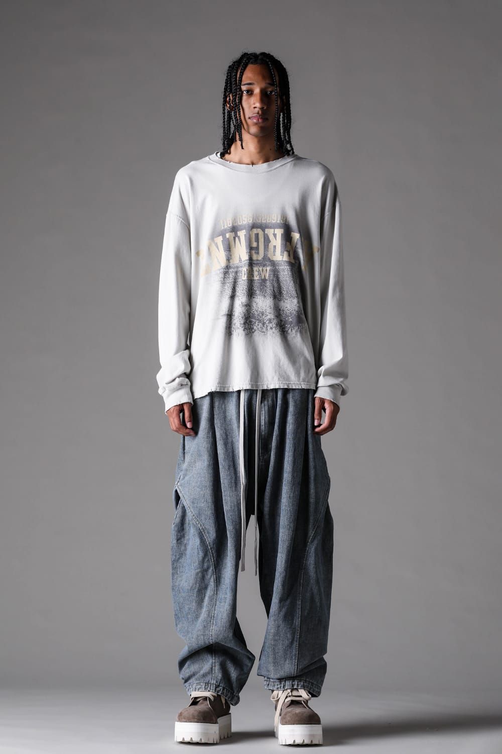 《2027SS先行予約》AFRGMNT Long Sleeve "Burnt Black / Ecru / Smoky Indigo / Ash Mint " / AFRGMNT ロングスリーブ"バーントブラック / エクリュ /スモーキーインディゴ /アッシュミント"
