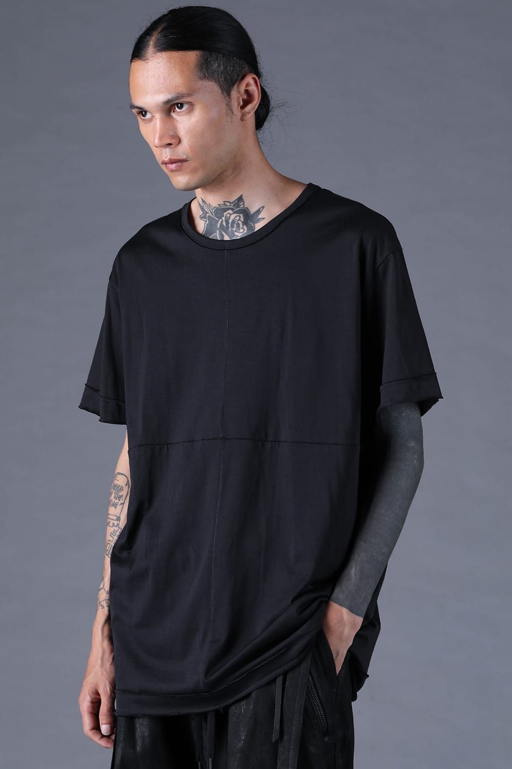 《2027SS先行予約分》100/3 Cotton S/ST T-Shirt"Black" / 100/3天竺ショートスリーブTee"ブラック"