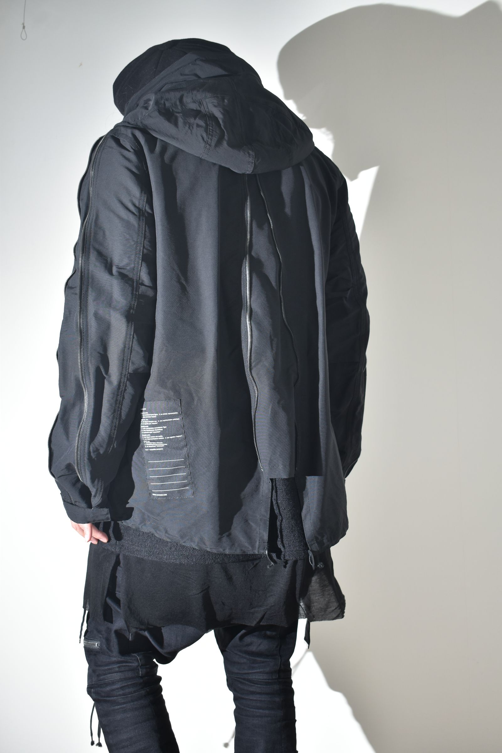 Multi Zip Short Mods Coat"Black" / マルチジップショートモッズコート"ブラック"