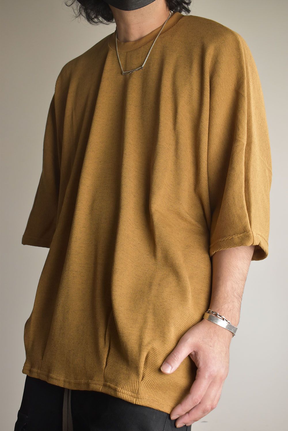 Waffle Dolman Tee"Raw Unber" / ワッフルドルマンTee"ローアンバー"