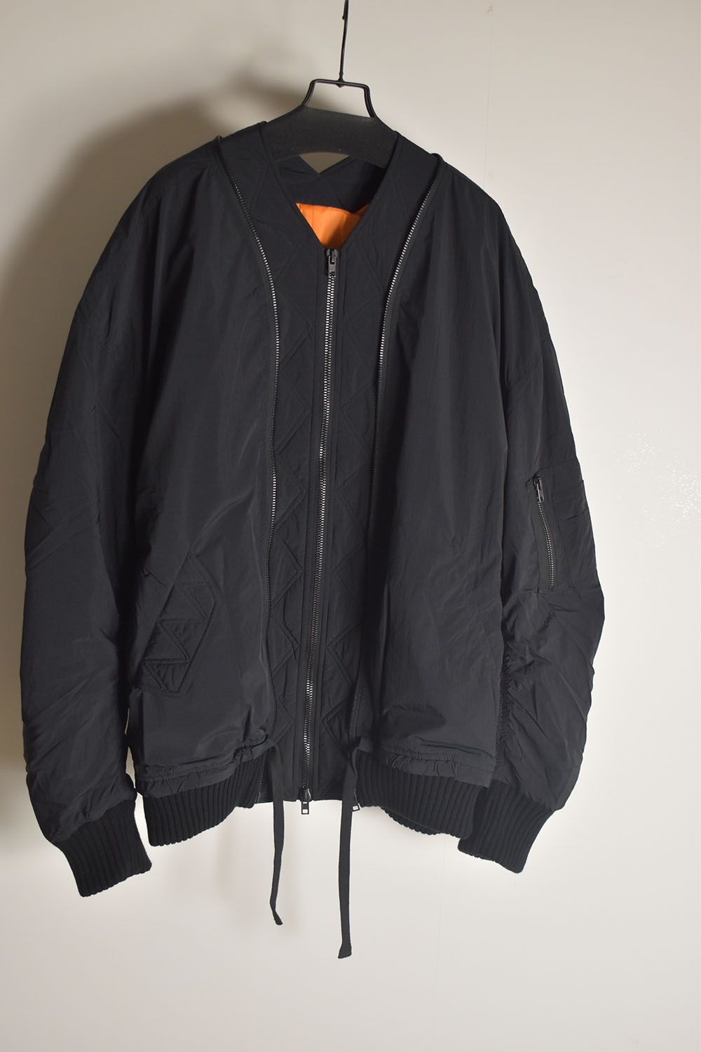 Over Sized Bomber Jacket"Black" / オーバーサイズボンバージャケット"ブラック"