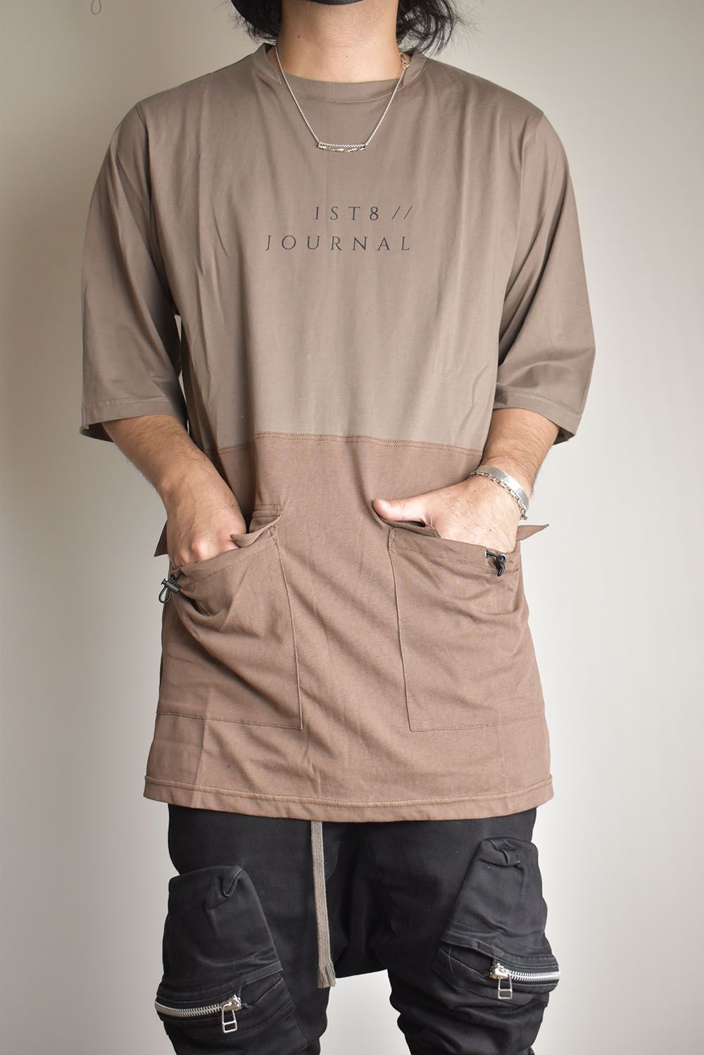 Switching Pocket Tee"Walnut" / スウィッチングポケットTee"ウォルナット"