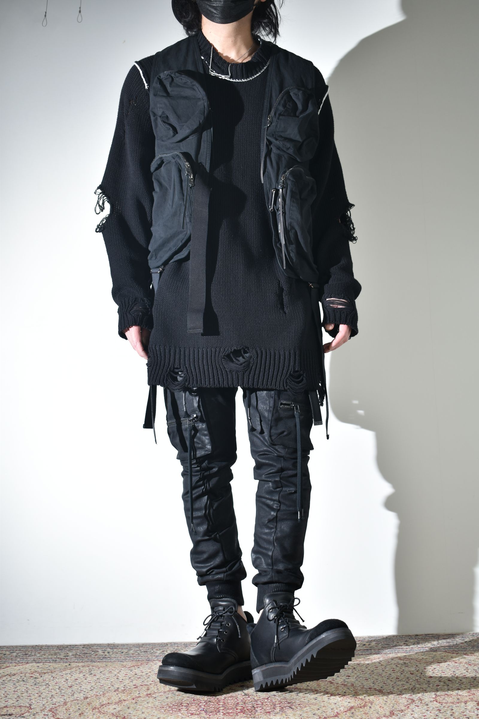 春ニット × ベスト