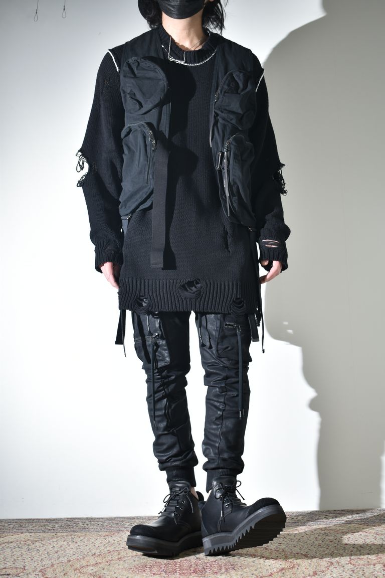 春ニット × ベスト