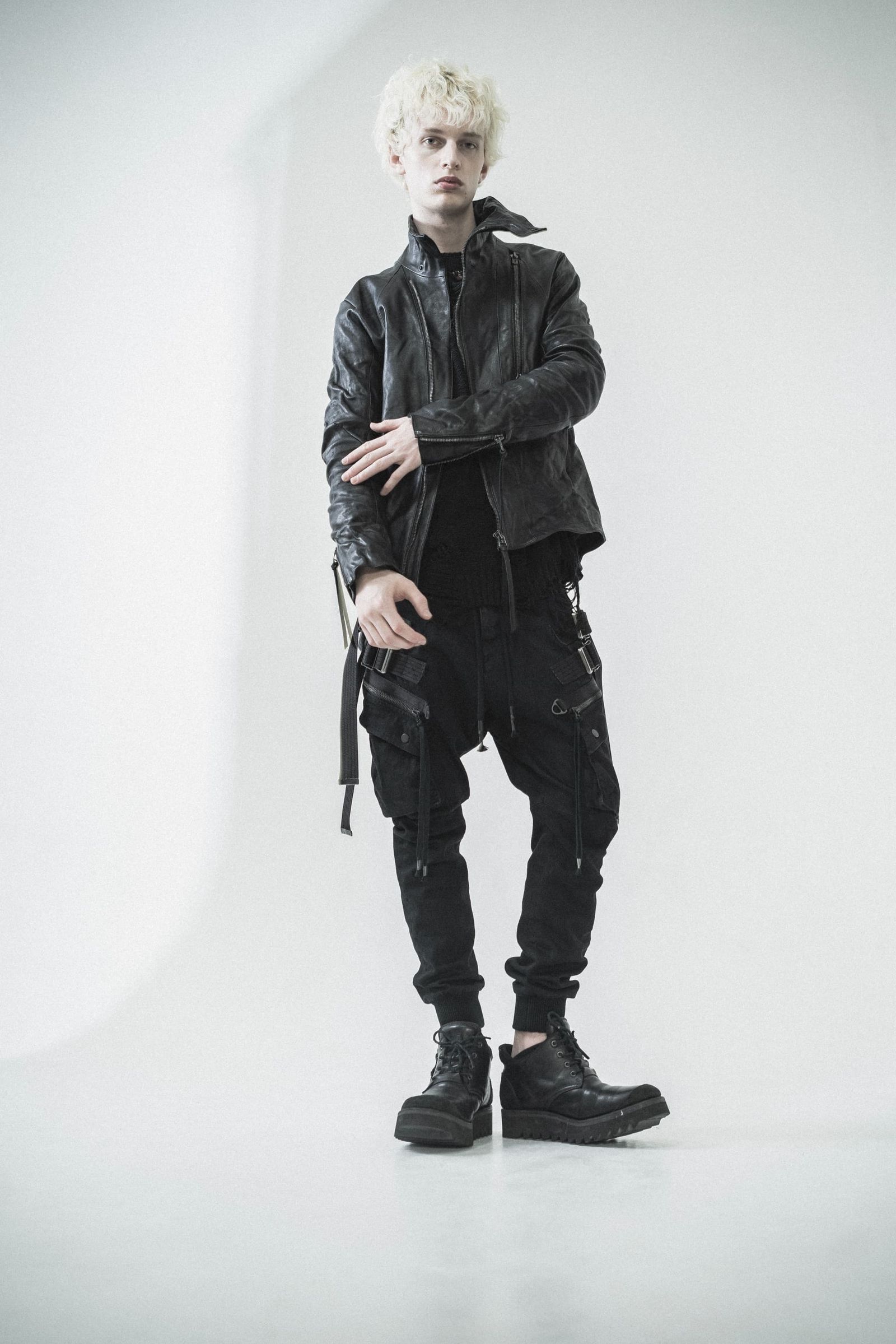 《2027SS先行予約分》Horse Leather High-Neck Jacket"Black" / ホースレザーハイネックジャケット"ブラック"
