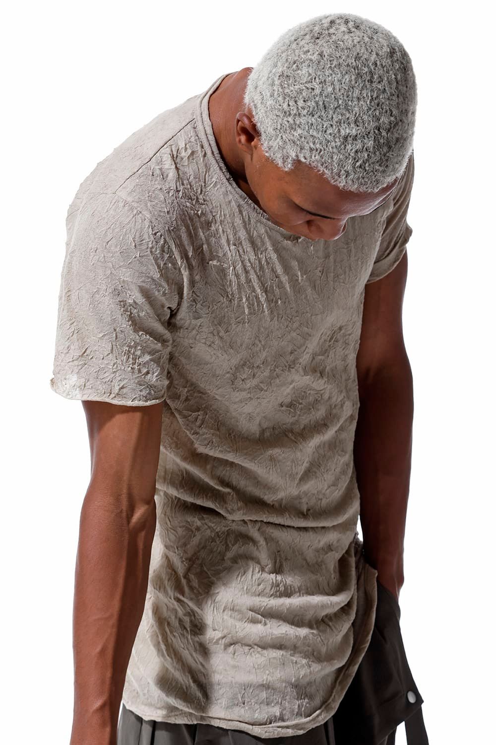 《2026SS先行予約》Gauze Washer Crew Neck Tee "Black/White/Ivory/Beige/Grey"/ガーゼワッシャークルーネックTee"ブラック/ホワイト/アイボリー/ベージュ/グレー"