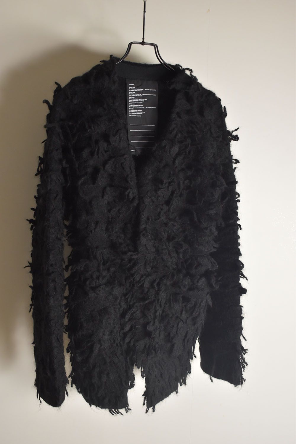 5GG Long Pile Knit Cardigan"Black" / ロングパイルニットカーディガン"ブラック"