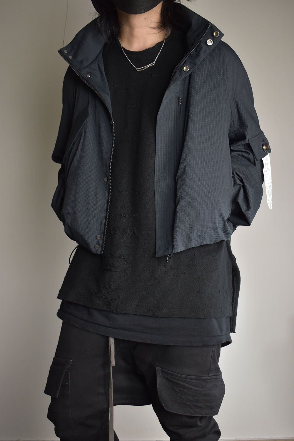 Cropped Hood Blouson"Black" / クロップドフードブルゾン"ブラック"