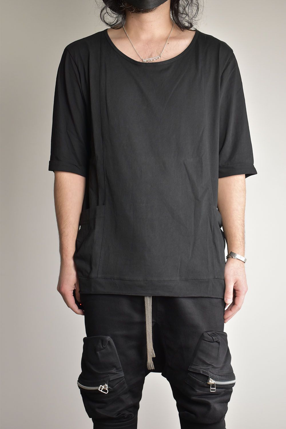 Side Pocket Tee"Black"/サイドポケットTee"ブラック"