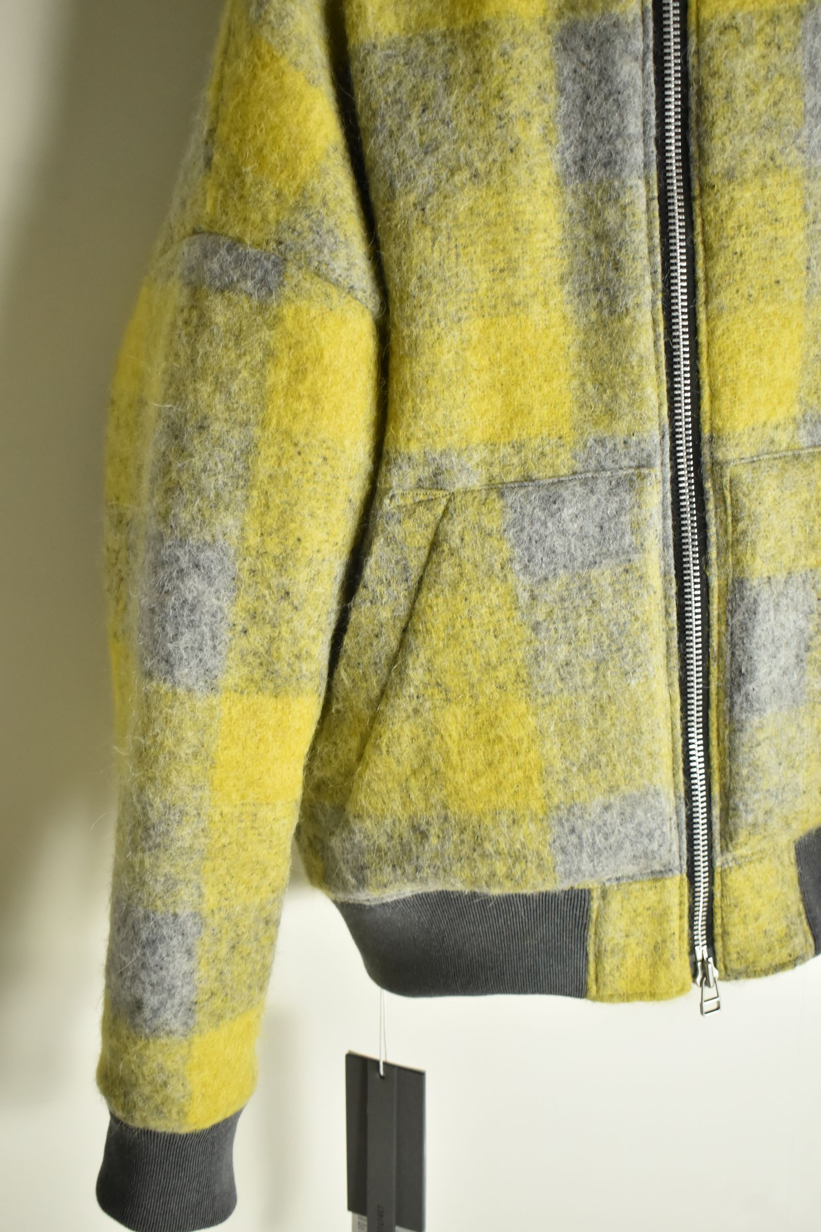 《2026AW先行予約》Plaid Padded Hoodie"Yellow" / プレイドパデッドフーディ"イエロー"