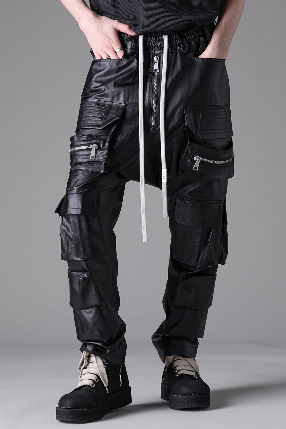 《2026AW先行予約》Cargo Sarrouel Easy Pants"Black" / カーゴサルエルイージーパンツ"ブラック"