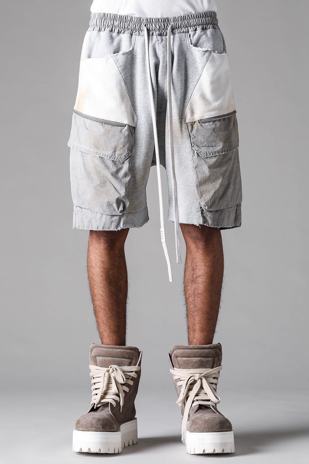 《2027SS先行予約》Vintage Cargo Shorts"Black × Brown / Grey × L.Grey / Ivory" / ヴィンテージカーゴショーツ"ブラック×ブラウン / グレー×ライトグレー / アイボリー"
