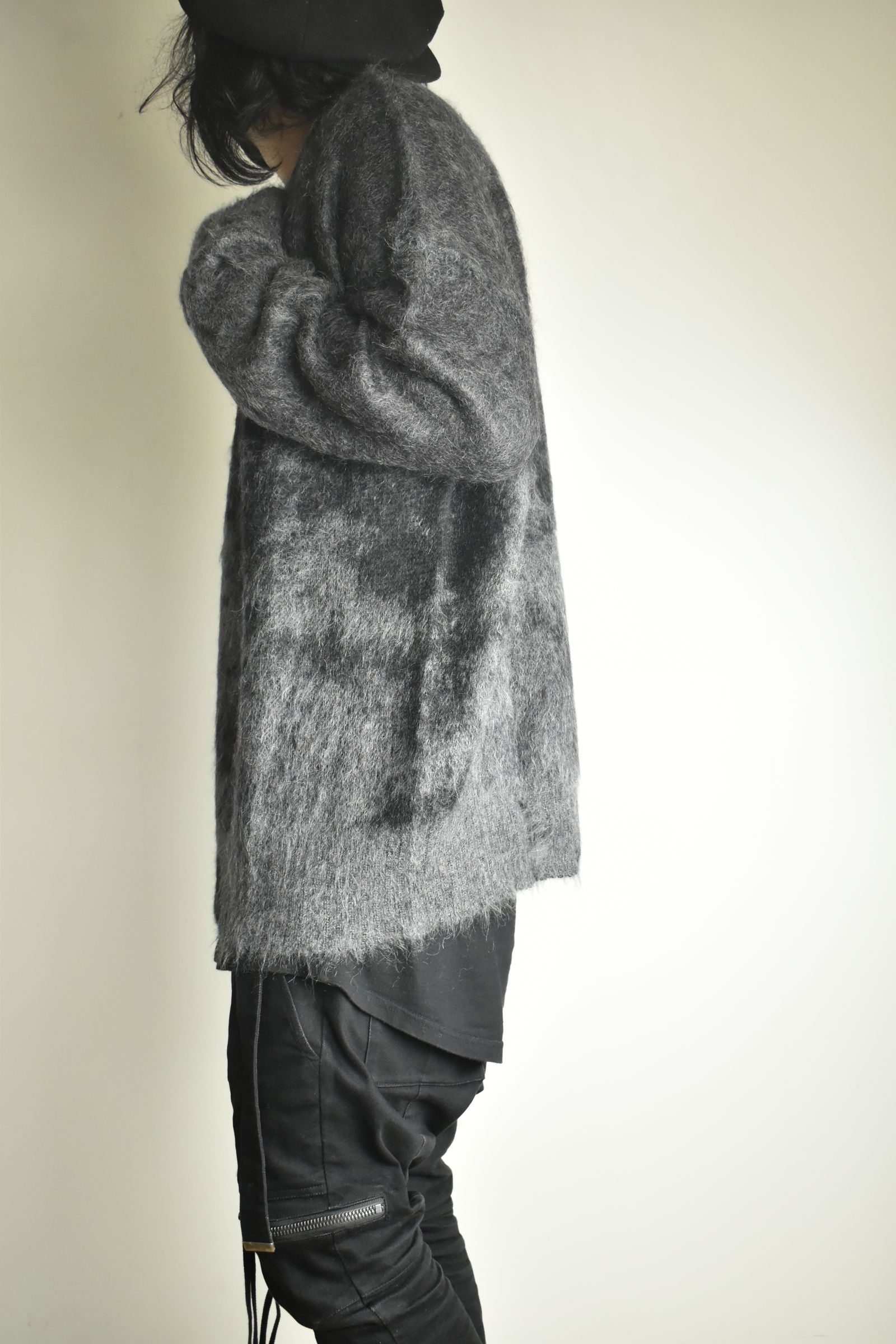 Gradation Mohair Knit Pullover"Black" / グラデーションモヘアニットプルオーバー"ブラック"