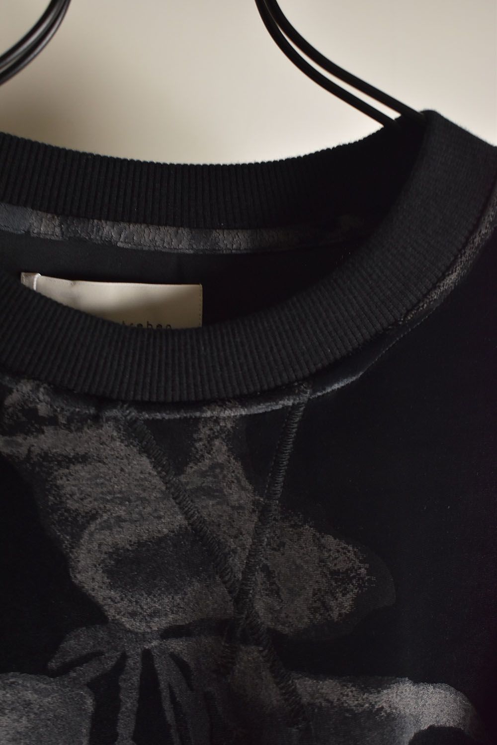 Crew Neck Side Vent Pullover"Black" / クルーネックサイドベンツプルオーバー"ブラック"