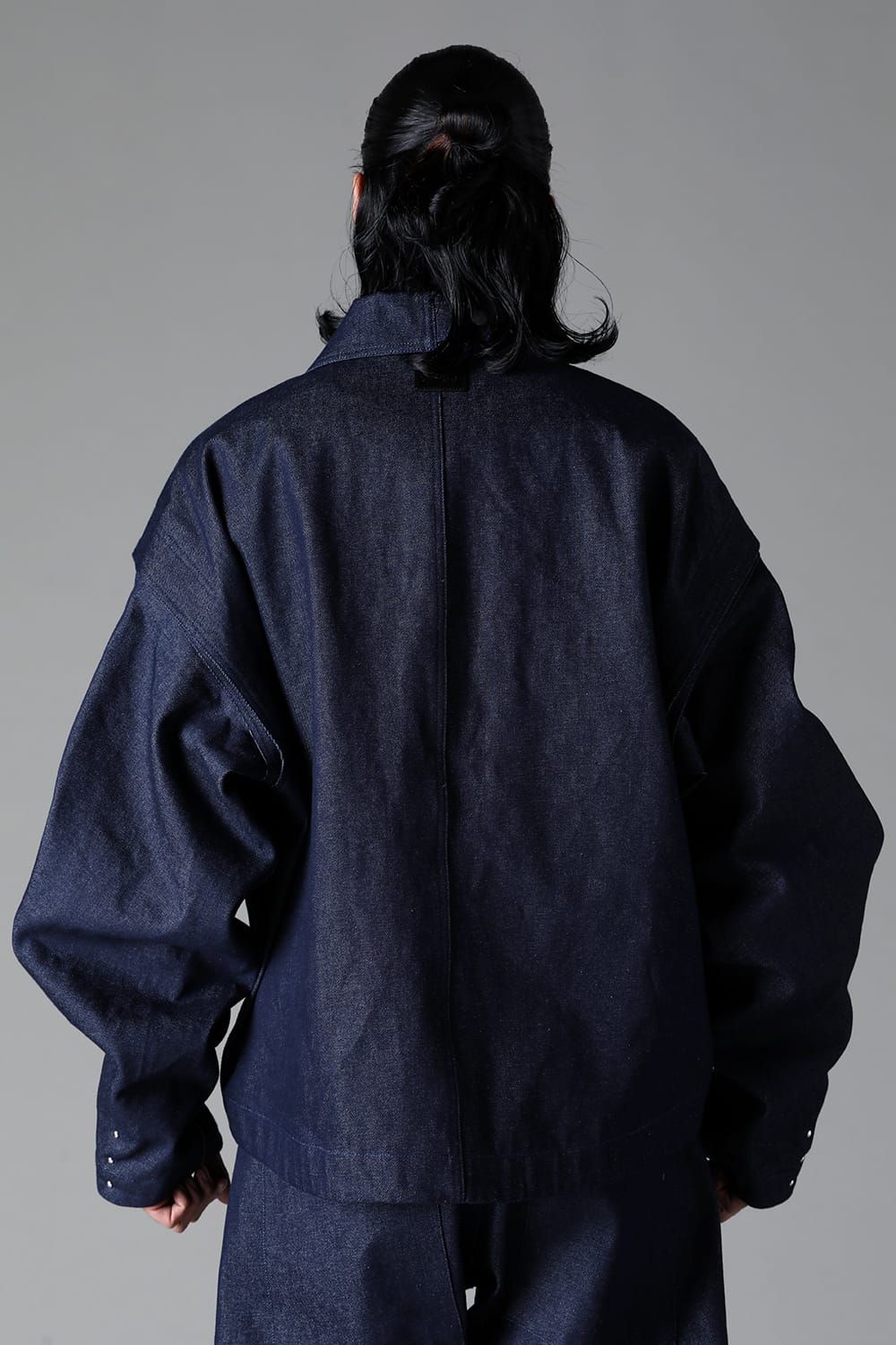 《2025AW先行予約》Tuck Sleeve Jcaket"Black / Navy" /タックスリーブジャケット"ブラック/ネイビー"