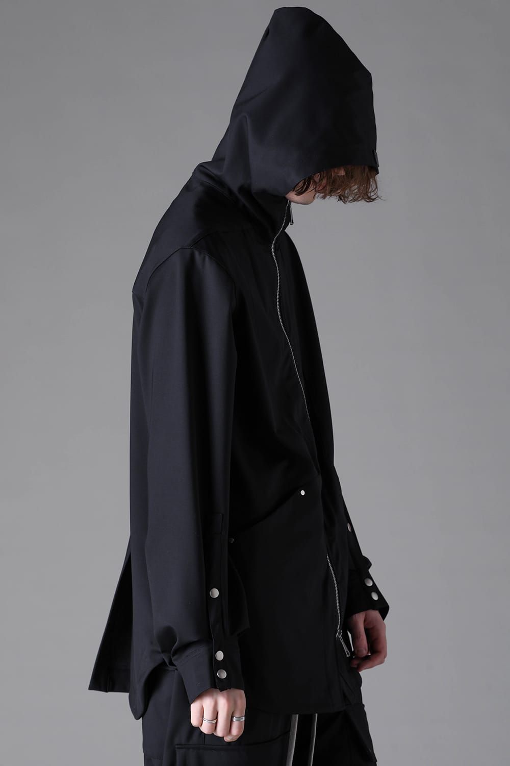 《2026AW先行予約》Technical Nylon Hoodie Blouson"Black" / テクニカルナイロンフーディブルゾン"ブラック"