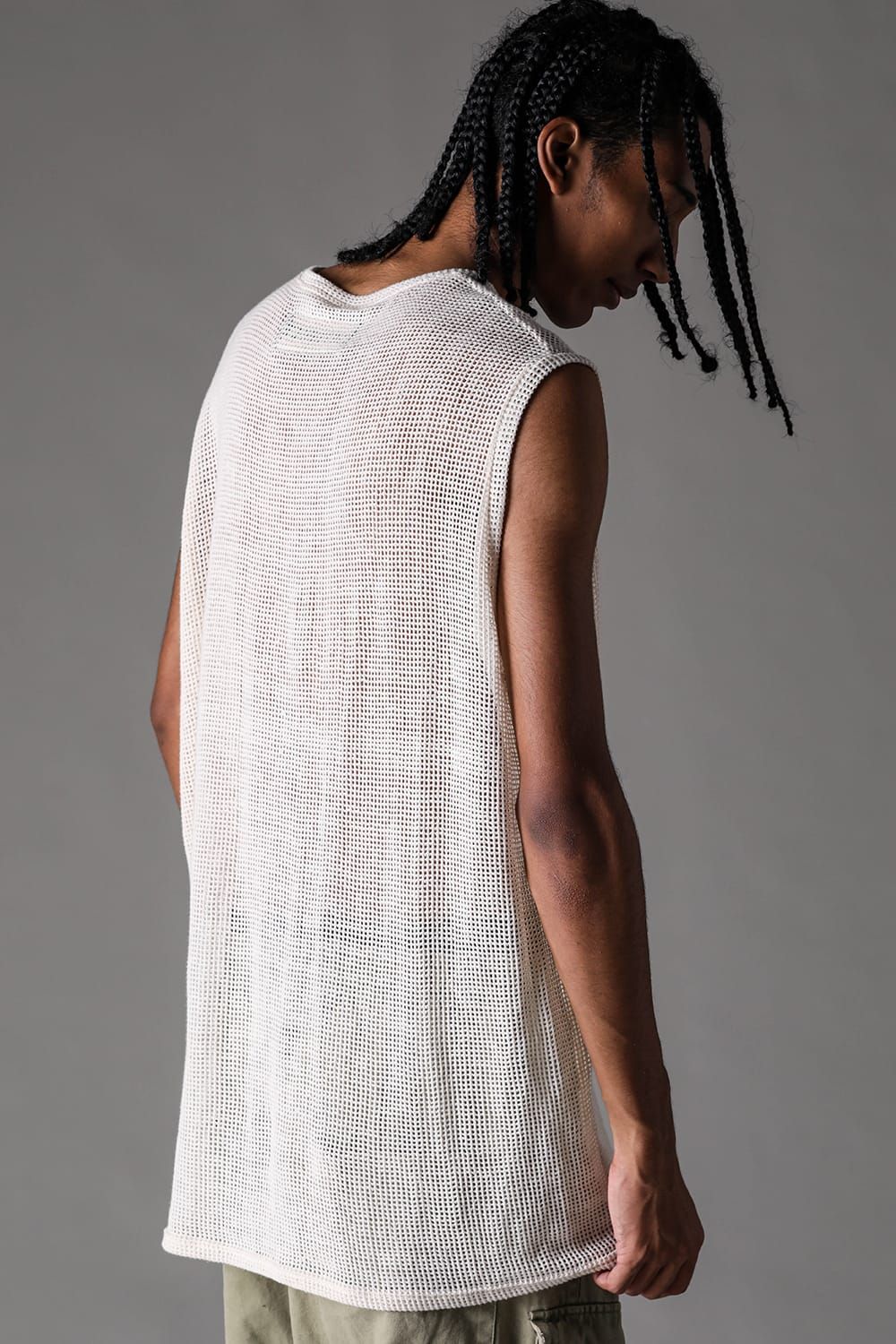 《2027SS先行予約》Mesh Tank Top "Ivory" / メッシュタンクトップ "アイボリー"