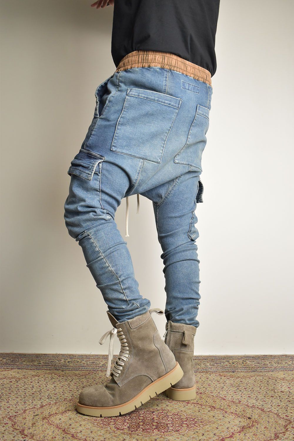 Vintage Denim Cargo Sarouel Skinny"Blue" / ヴィンテージデニムカーゴサルエルスキニー"ブルー"