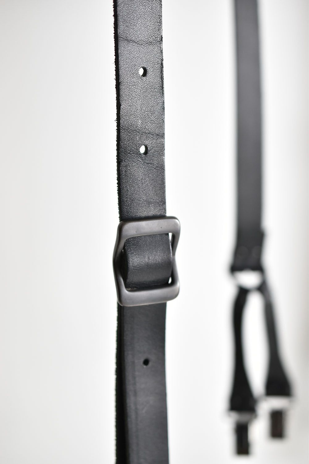 Leather Narrow Suspender"Black"/レザーナローサスペンダー"ブラック"