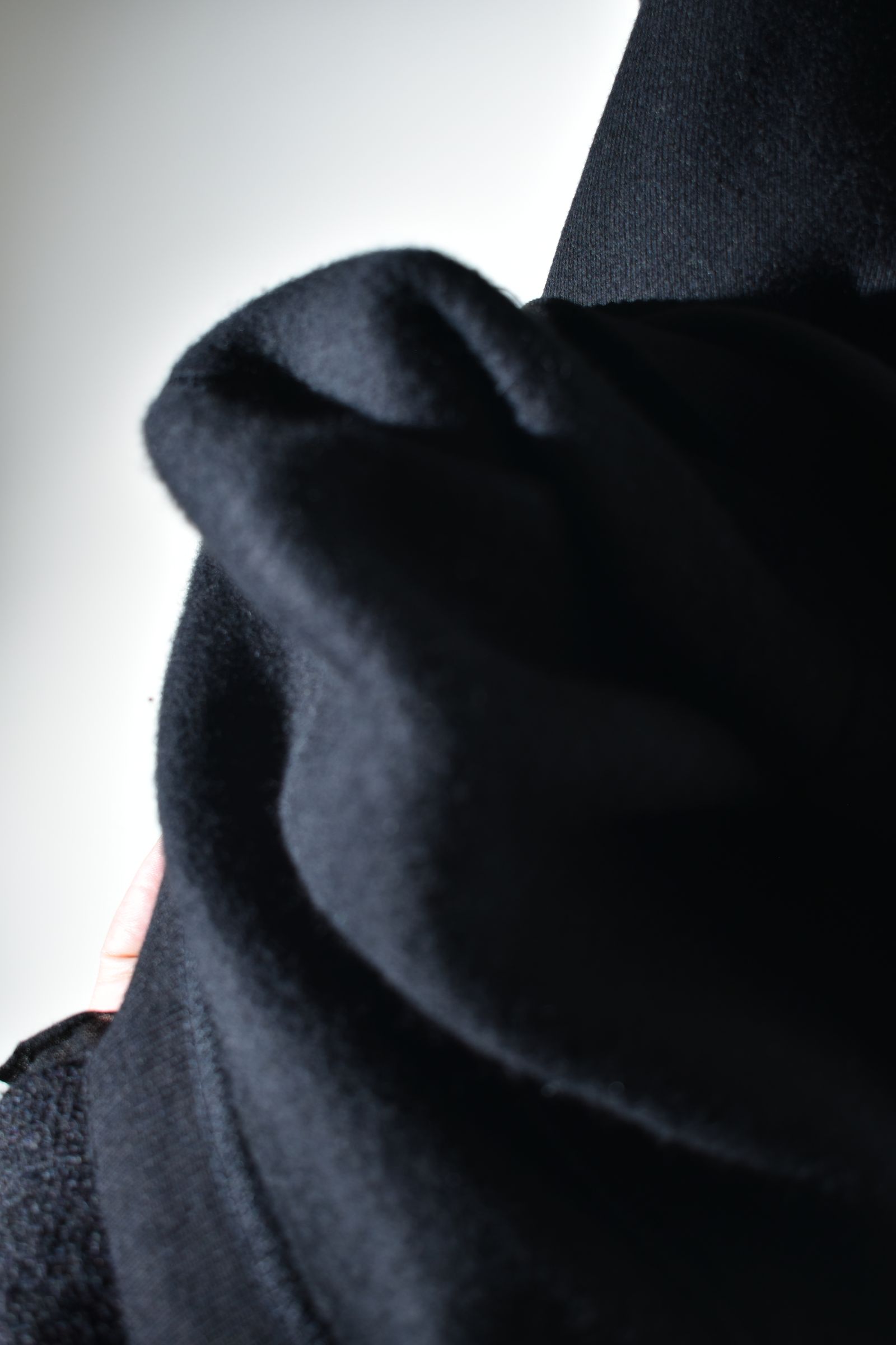Over Size Sleeve Less Zip Up Parker"Black" / オーバーサイズスリーブレスジップアップパーカー"ブラック"