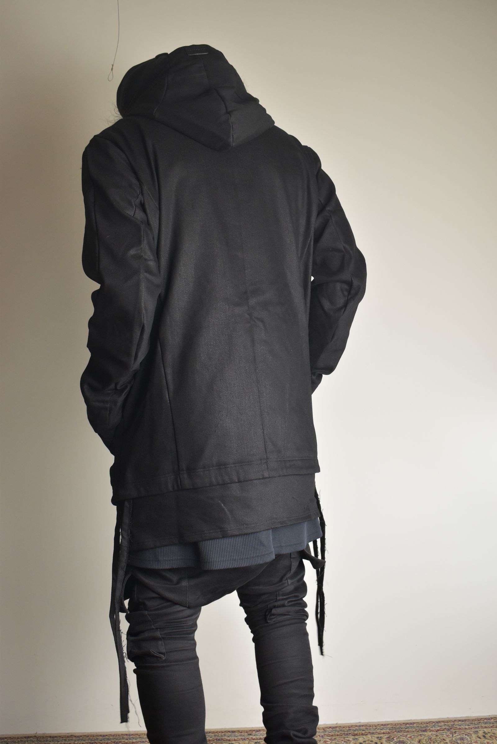 Bonding  Hoodie Denim Blouson"Black" / ボンディングフーデッドデニムブルゾン"ブラック"