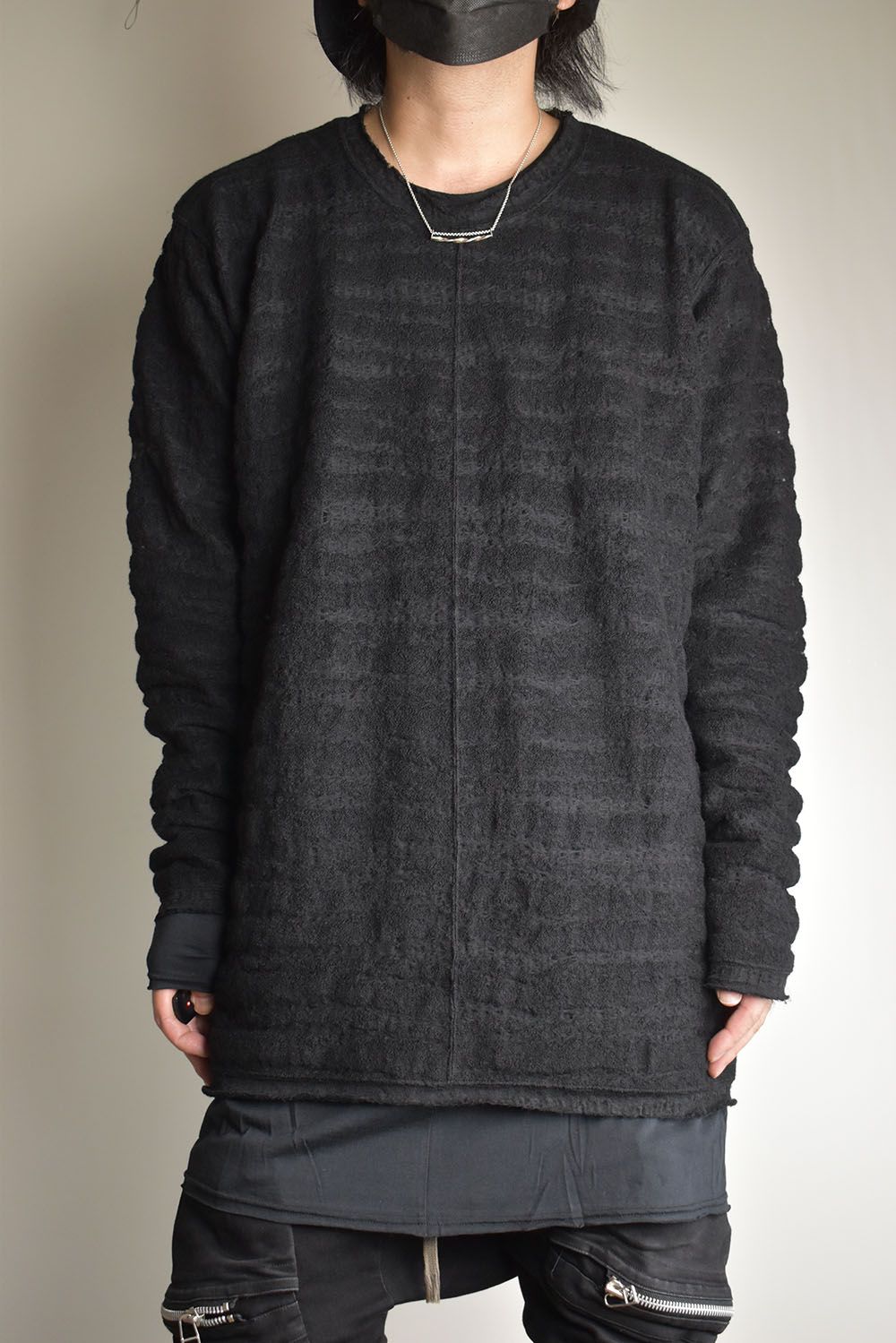 OVERSIZED LAYERED LONG SLEEVE T SHIRT"Black"/オーバーサイズドレイヤードロングスリーブTee"ブラック"