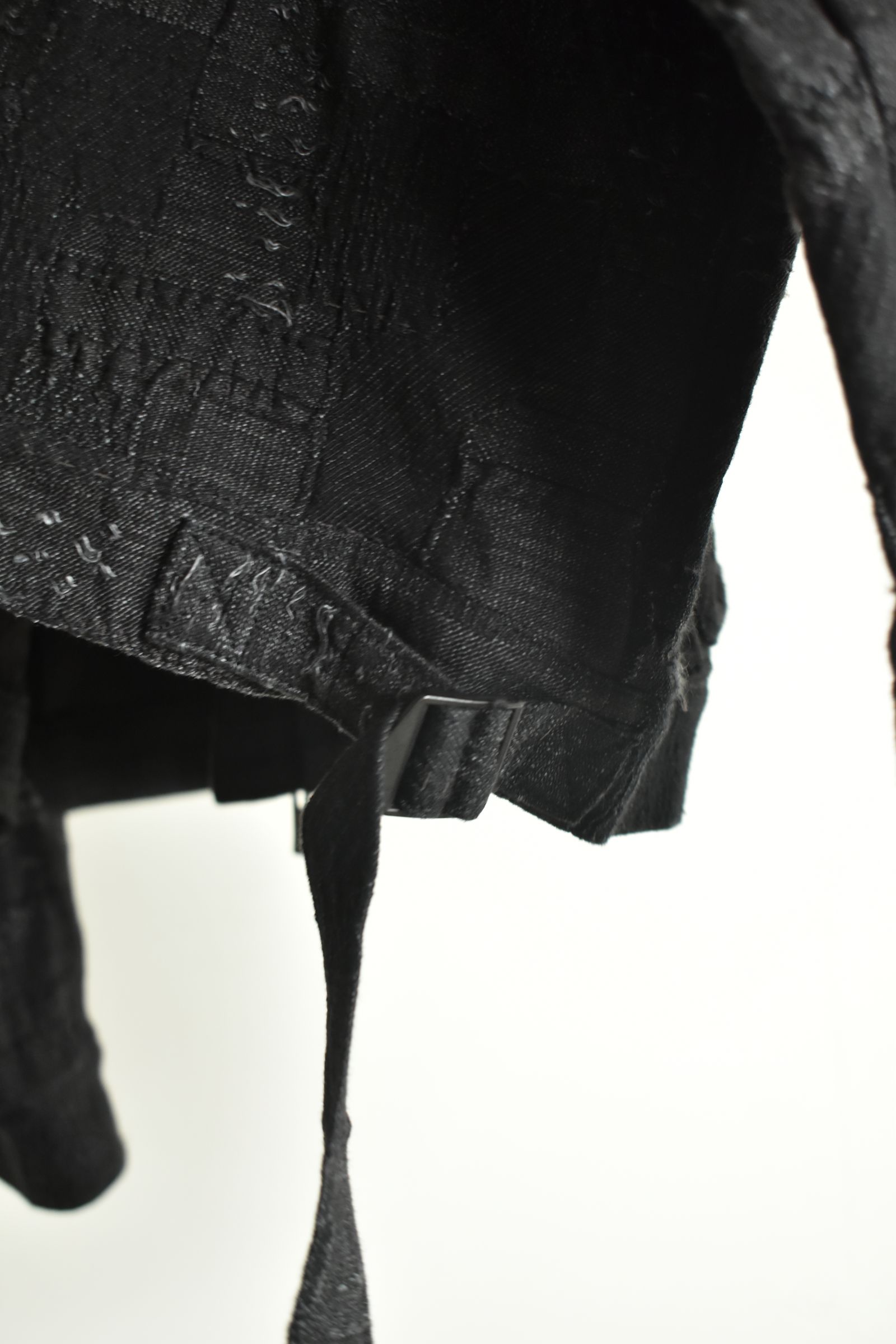 Crust Jacquard Salopette Layered Jacket"Black" / クラストジャガードサロペットレイヤードジャケット"ブラック"