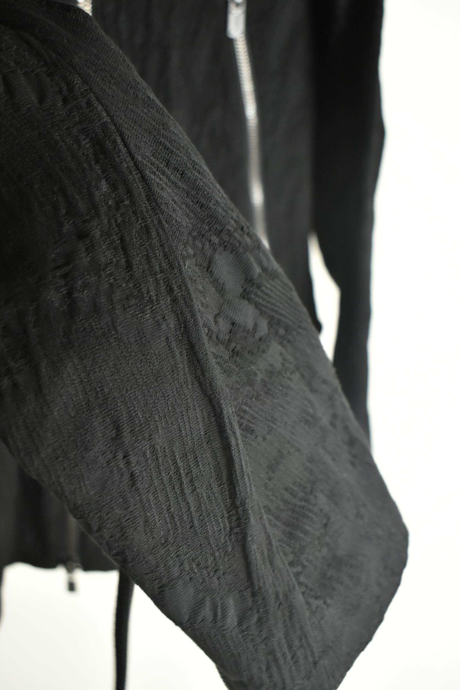 Damage Jacquard Single Rider Jacket"Black" / ダメージジャガードシングルライダースジャケット"ブラック"