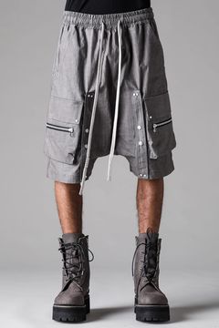 《2027SS先行予約》Sumi Dyed Cargo Shorts"Grey / L.Grey" / 墨染カーゴショーツ"グレー / ライトグレー"