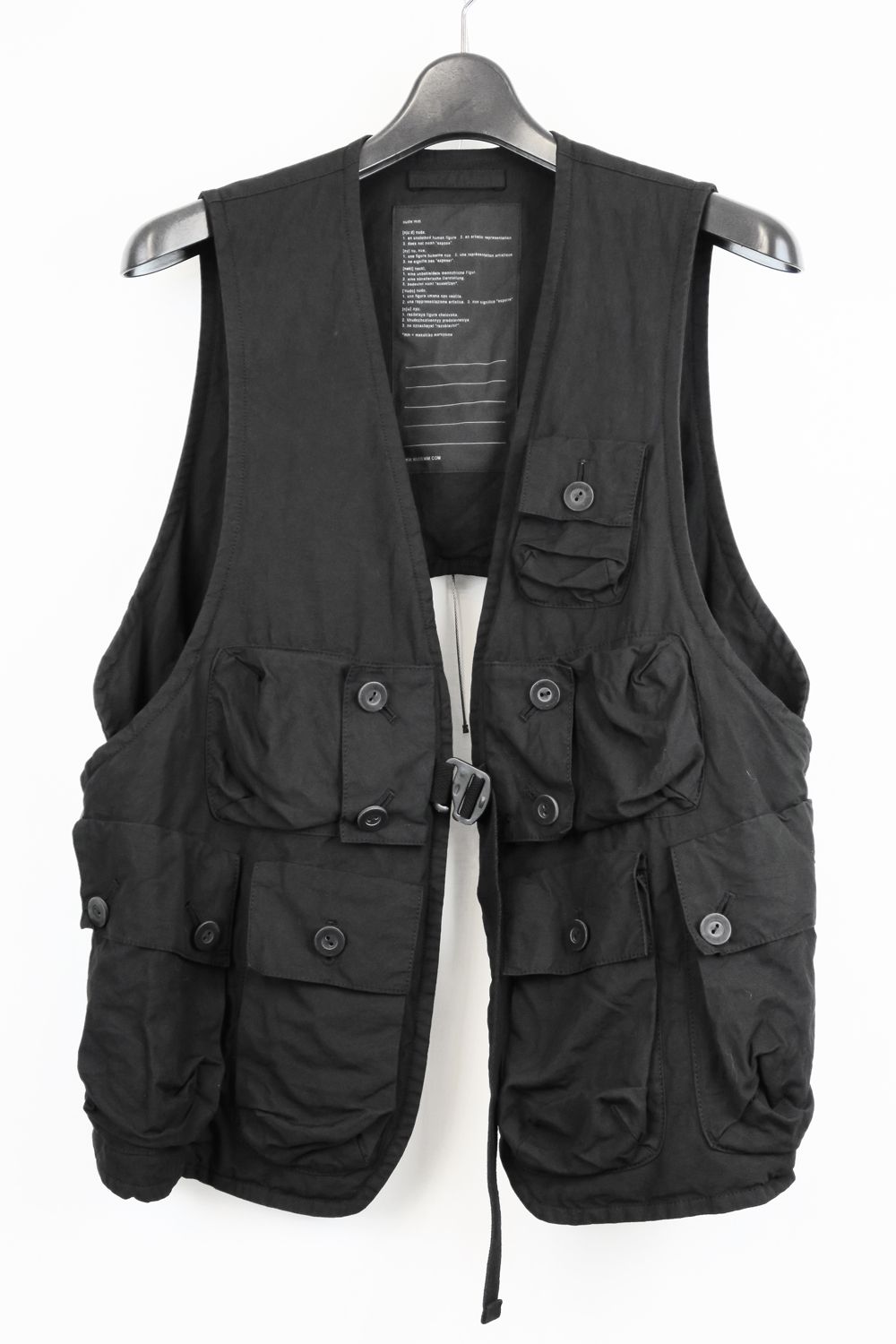 GARMENT DYED MULTI POCKET VEST"Black"/ガーメントダイマルチポケットベスト"ブラック"