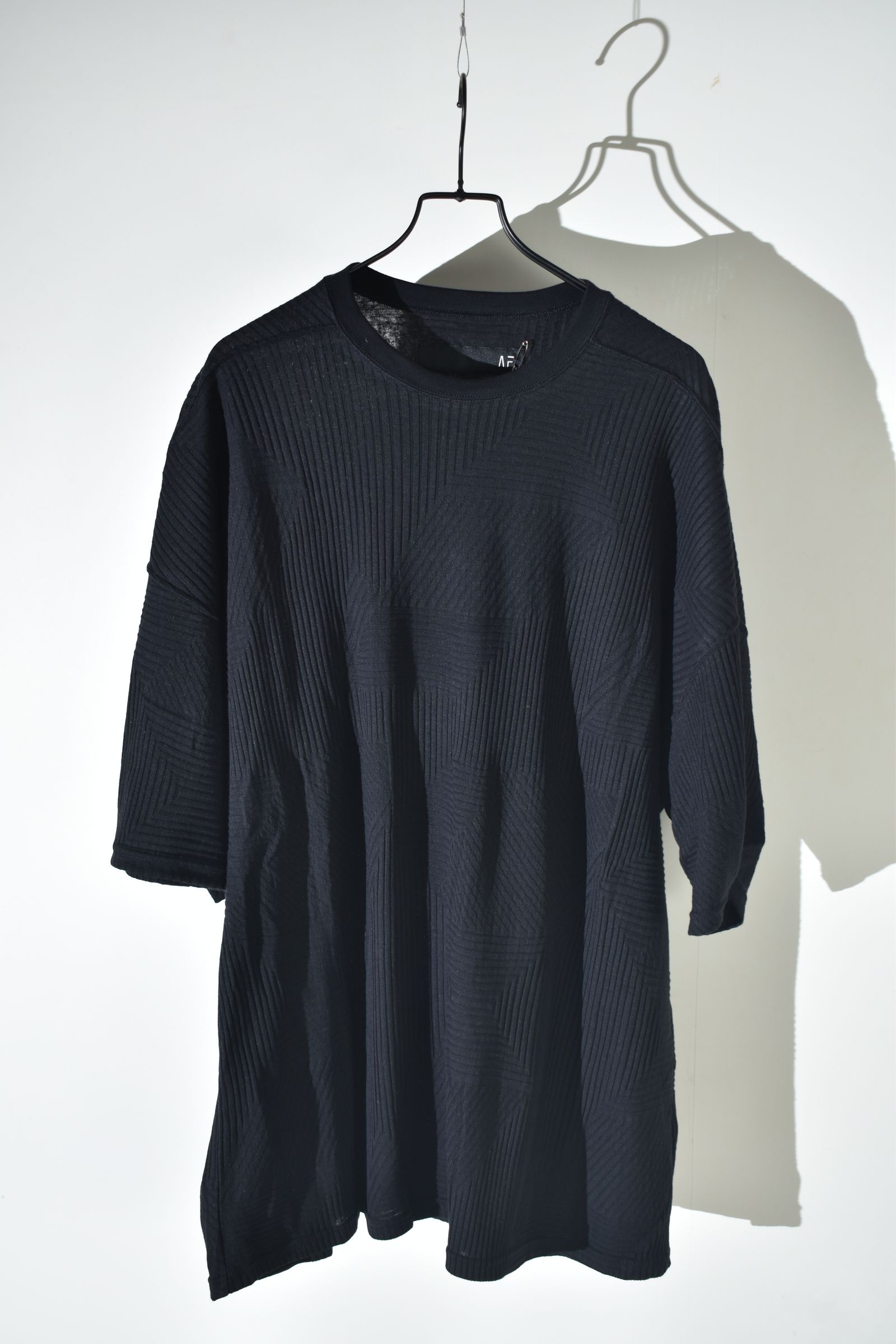 Deformed Stripe Pattern Jumbo Tee "Black" /ディフォルメドストライプパターンジャンボTee"ブラック"