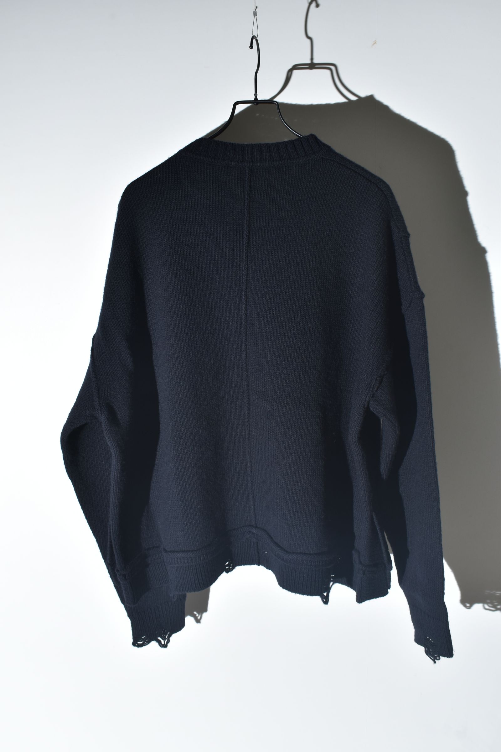Dog Motif Intarsia Sweater "Black" / ドッグモチーフインターシャセーター"ブラック"