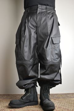 Fake Fake Leather Detachable Cargo Pants"Black"/フェイクフェイクレザーデタッチャブルカーゴパンツ"ブラック"