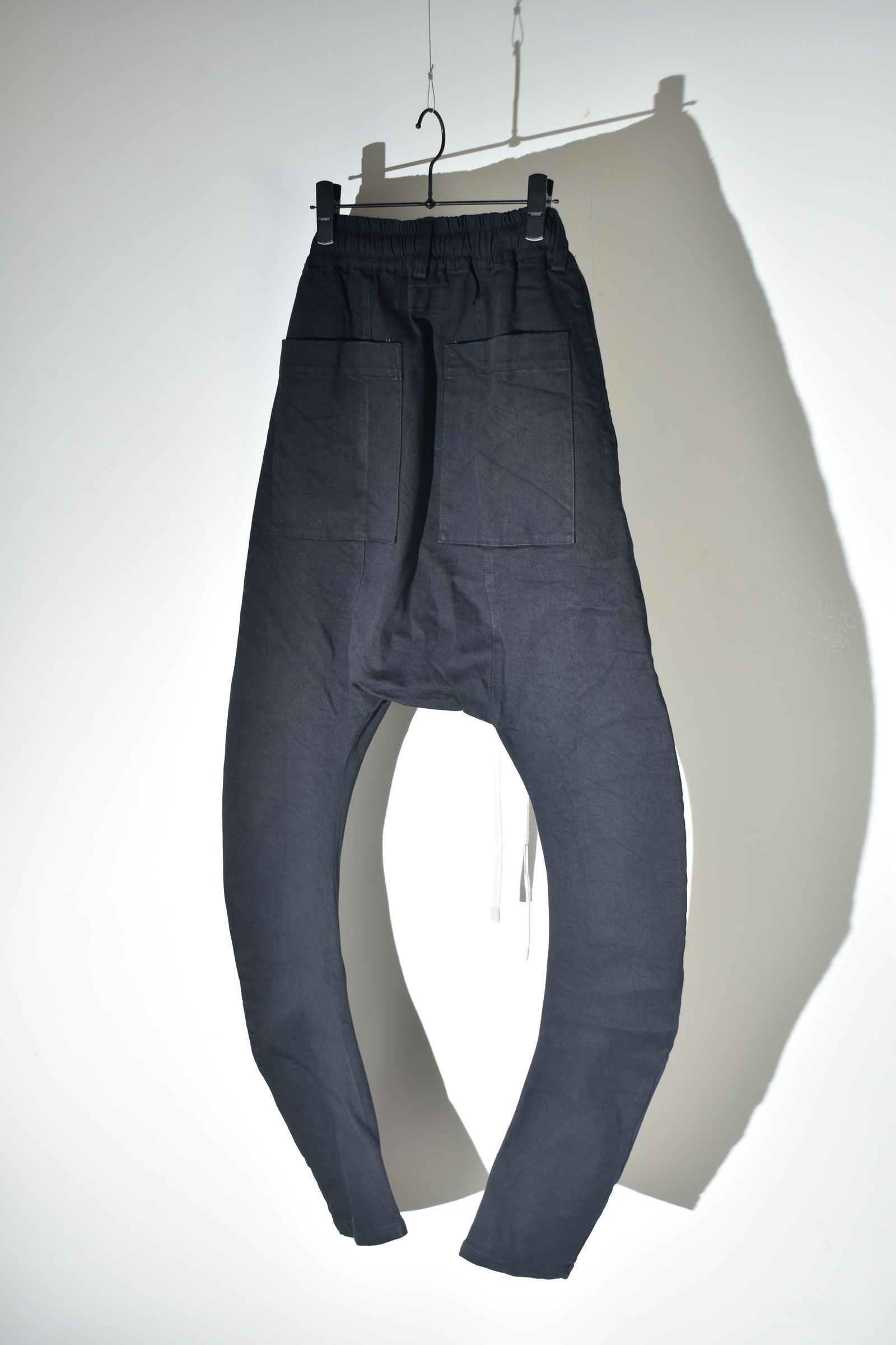 《2027SS先行予約》Stretch denim Sarouel skinny"Black" / ストレッチデニムサルエルスキニー"ブラック"