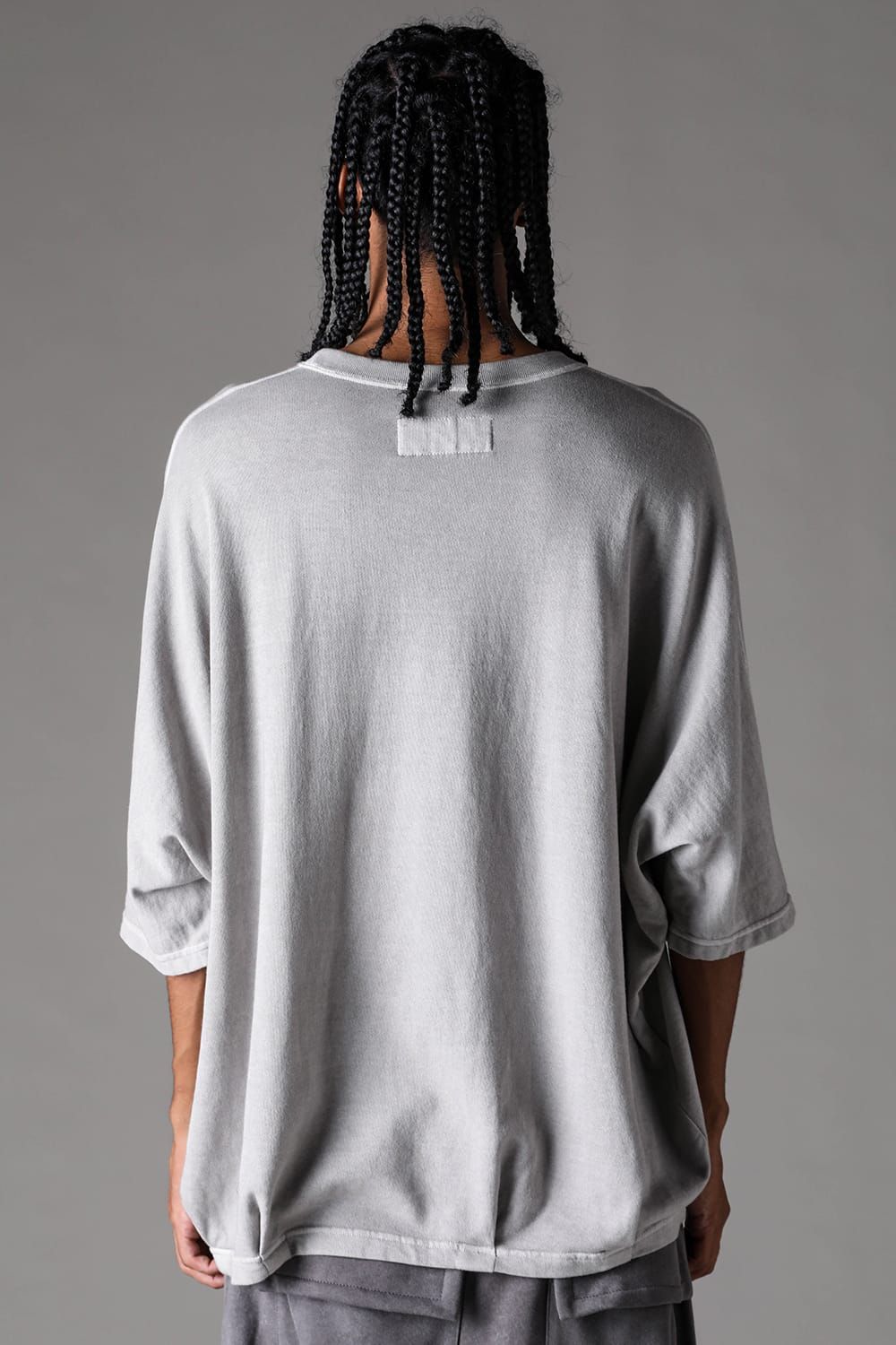 《2027SS先行予約》Sumi Dyed Lightweight French Terry Dolman Jumbo Tee"L.Grey" / 墨染ミニ裏毛ドルマンジャンボTee"ライトグレー"