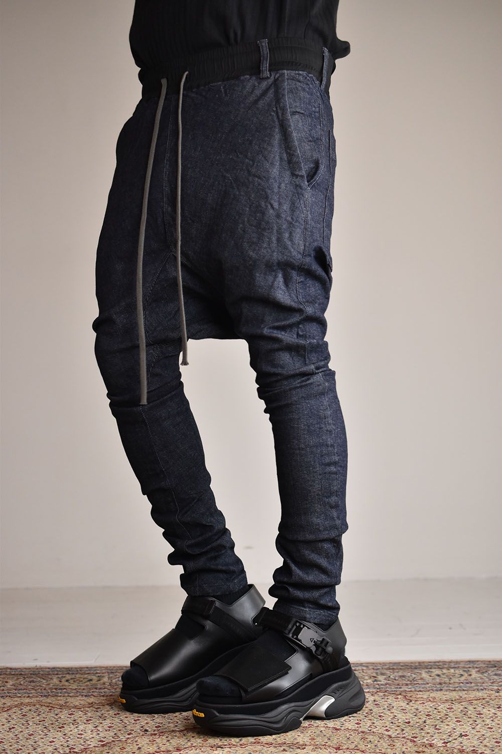 Stretch Denim Sarouel Skinny"Blue"/ ストレッチサルエルスキニーデニム"ブルー"