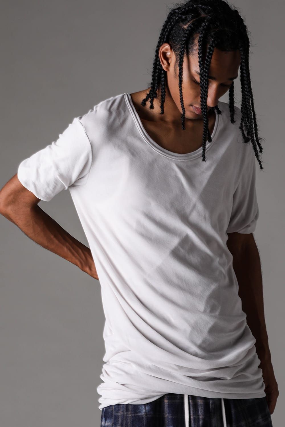 《2027SS先行予約》Sheer High Twist Rib Double Layered Tee "Black / L.Beige / L.Grey / D.Grey" / シアーハイツイストリブレイヤードTee"ブラック /ライトベージュ /ライトグレー/ ダークグレー"