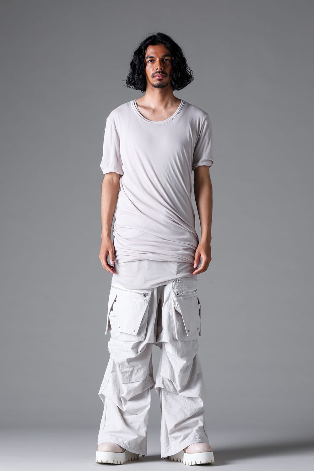 《2026SS先行予約》Twist Layered Tee"Black / Cream /White /Stone /Brown" / ツイストレイヤードTee"ブラック/クリーム/ホワイト/ストーン/ブラウン"