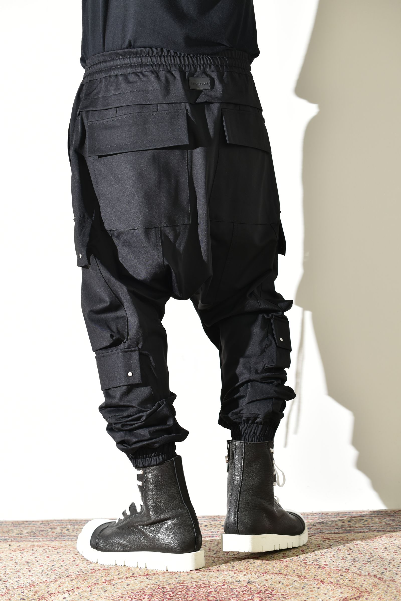 Technical Nylon Military Sarrouel Easy Pants"Black" / テクニカルナイロンミリタリーサルエルイージーパンツ"ブラック"