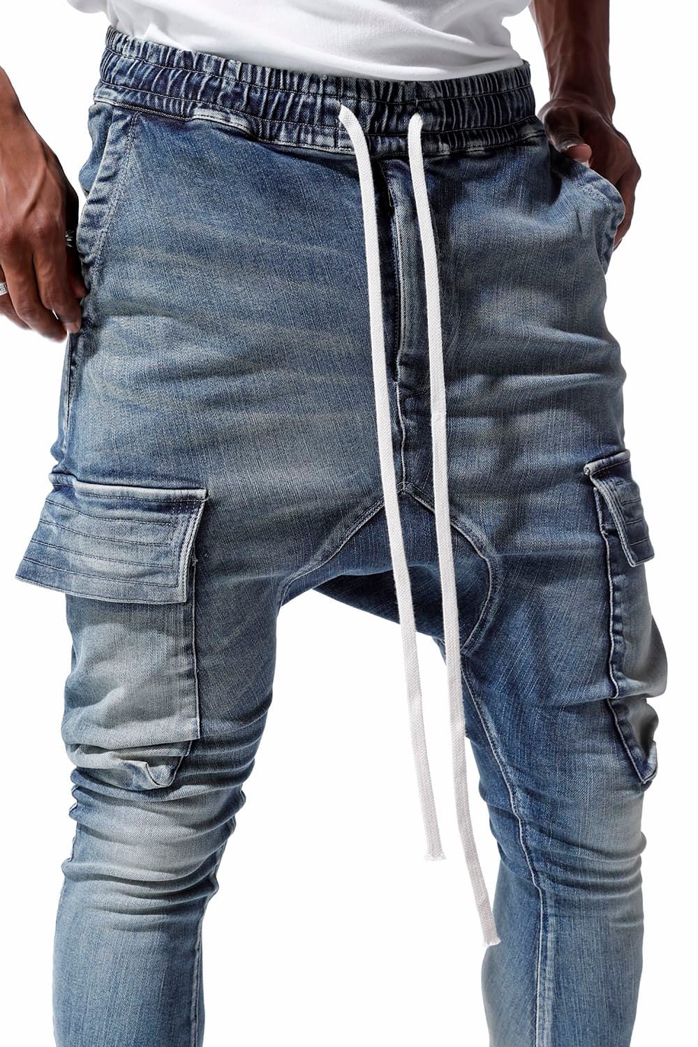 《2026SS先行予約》Vintage Denim Cargo Sarouel Skinny"Indigo"/ヴィンテージデニムカーゴサルエルスキニー"インディゴ"