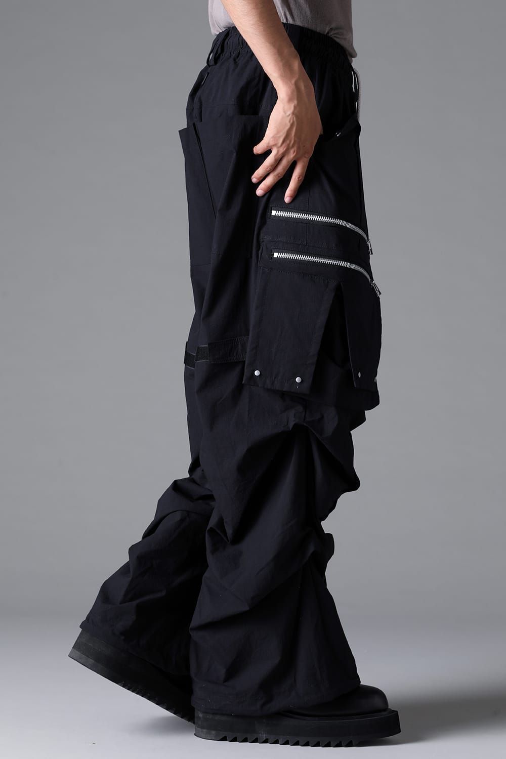 《2026SS先行予約》Cargo Tuck Wide Pants"Black / White /Stone" / カーゴタックワイドパンツ"ブラック/ホワイト/ストーン"
