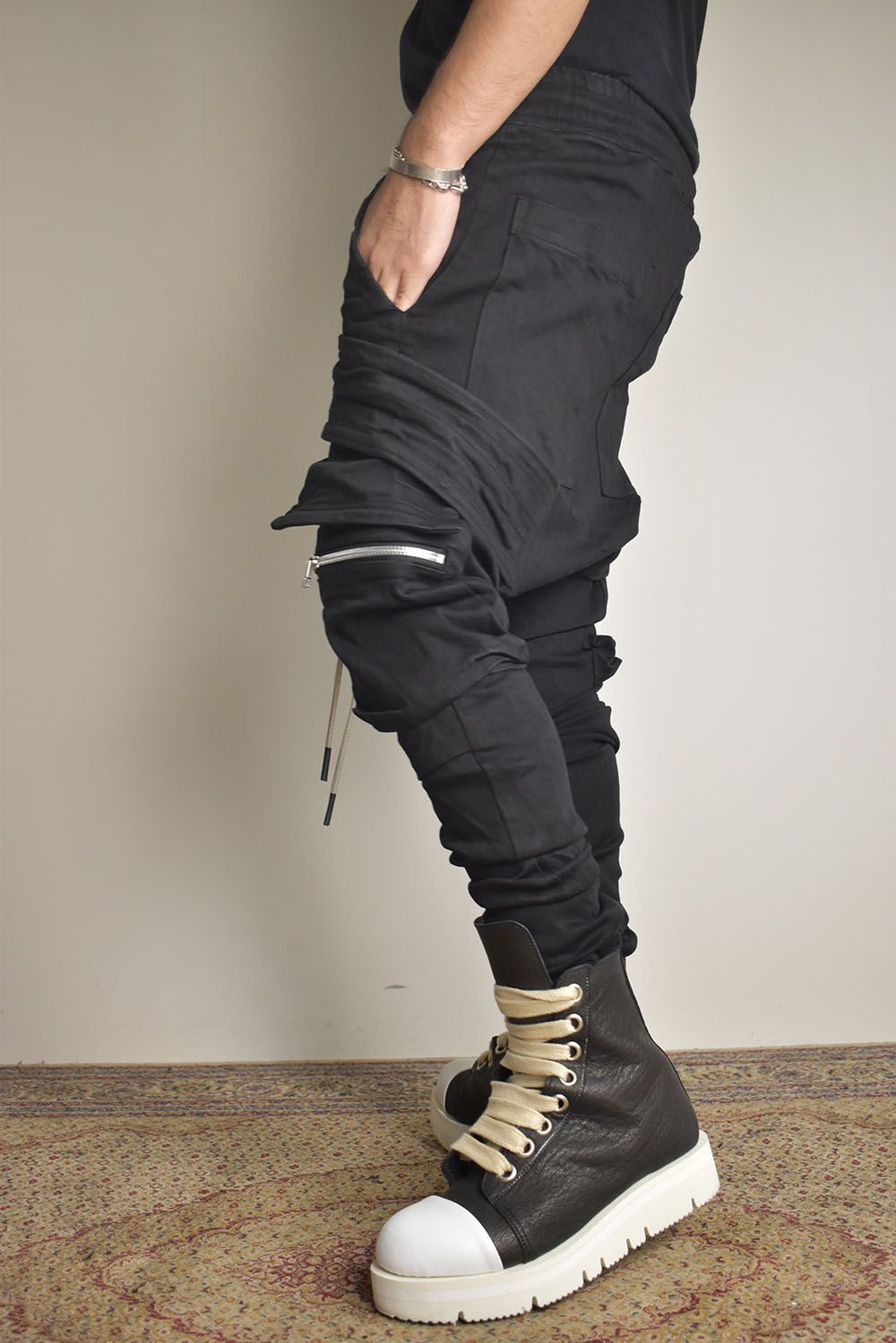 Denim  Cargo Sarouel Skinny"Black"/デニムカーゴサルエルスキニー"ブラック"