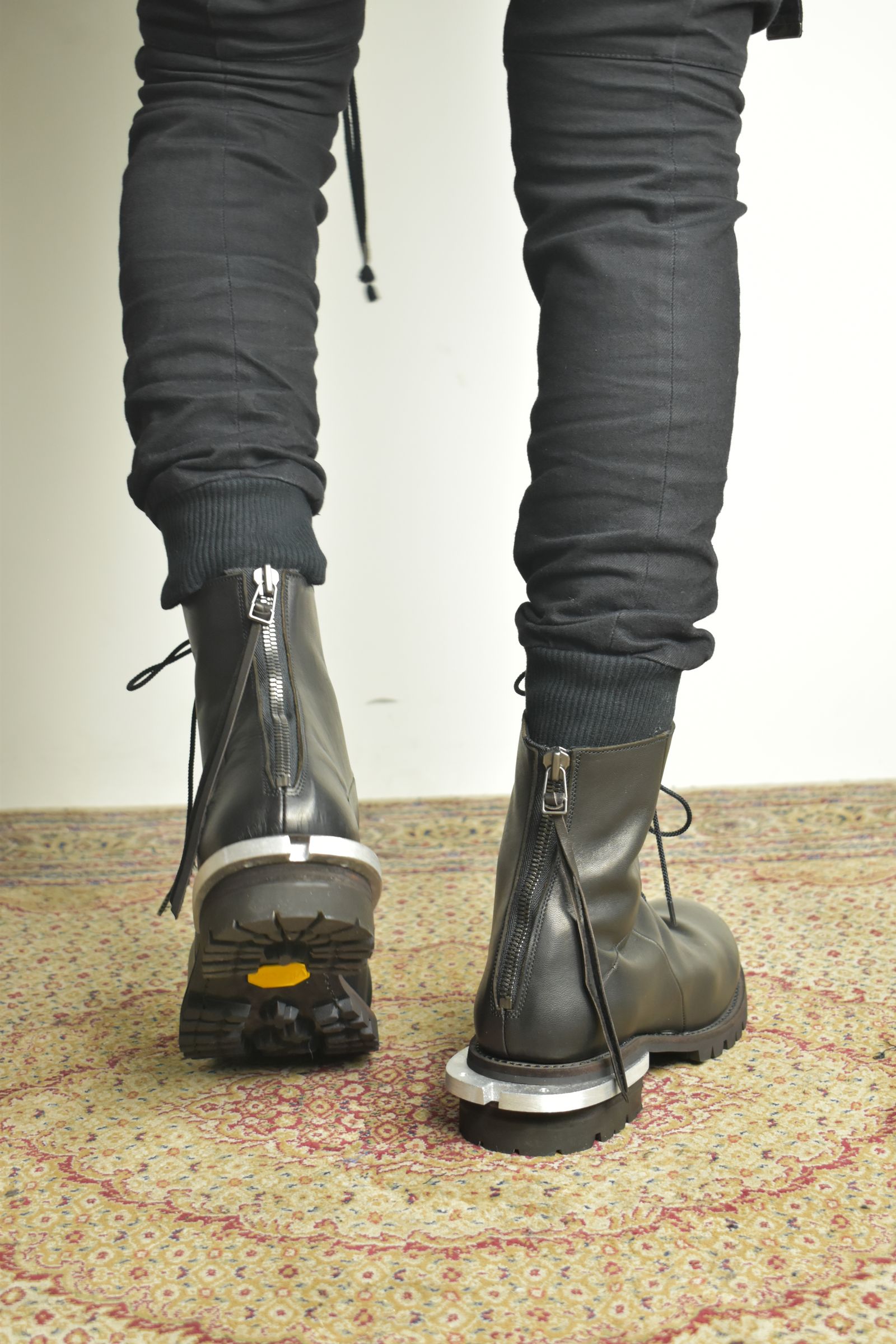 Metal Heel Balmoral Back Zip Boots"Teacore Black" / メタルヒールバルモラルバックジップブーツ"ティーコアブラック"