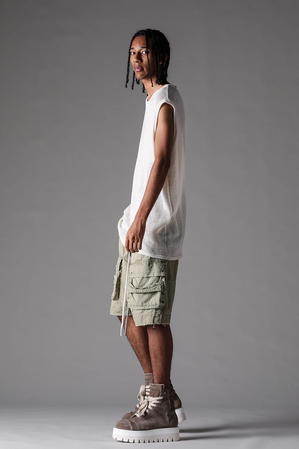 《2027SS先行予約》Mesh Tank Top "Ivory" / メッシュタンクトップ "アイボリー"