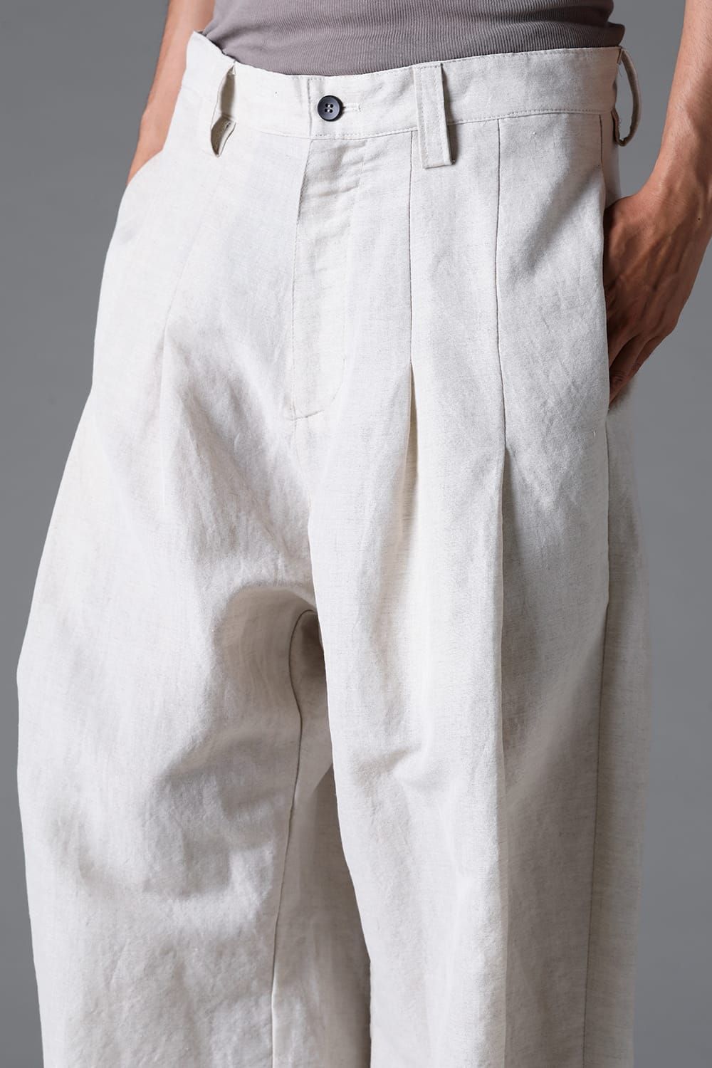 《2026SS先行予約》Tuck Wide Pants"Black / Stone /Khaki /D.Grey / ST×GY" / タックワイドパンツ"ブラック/ストーン/カーキ/ダークグレー/ストライプ×ダークグレー"