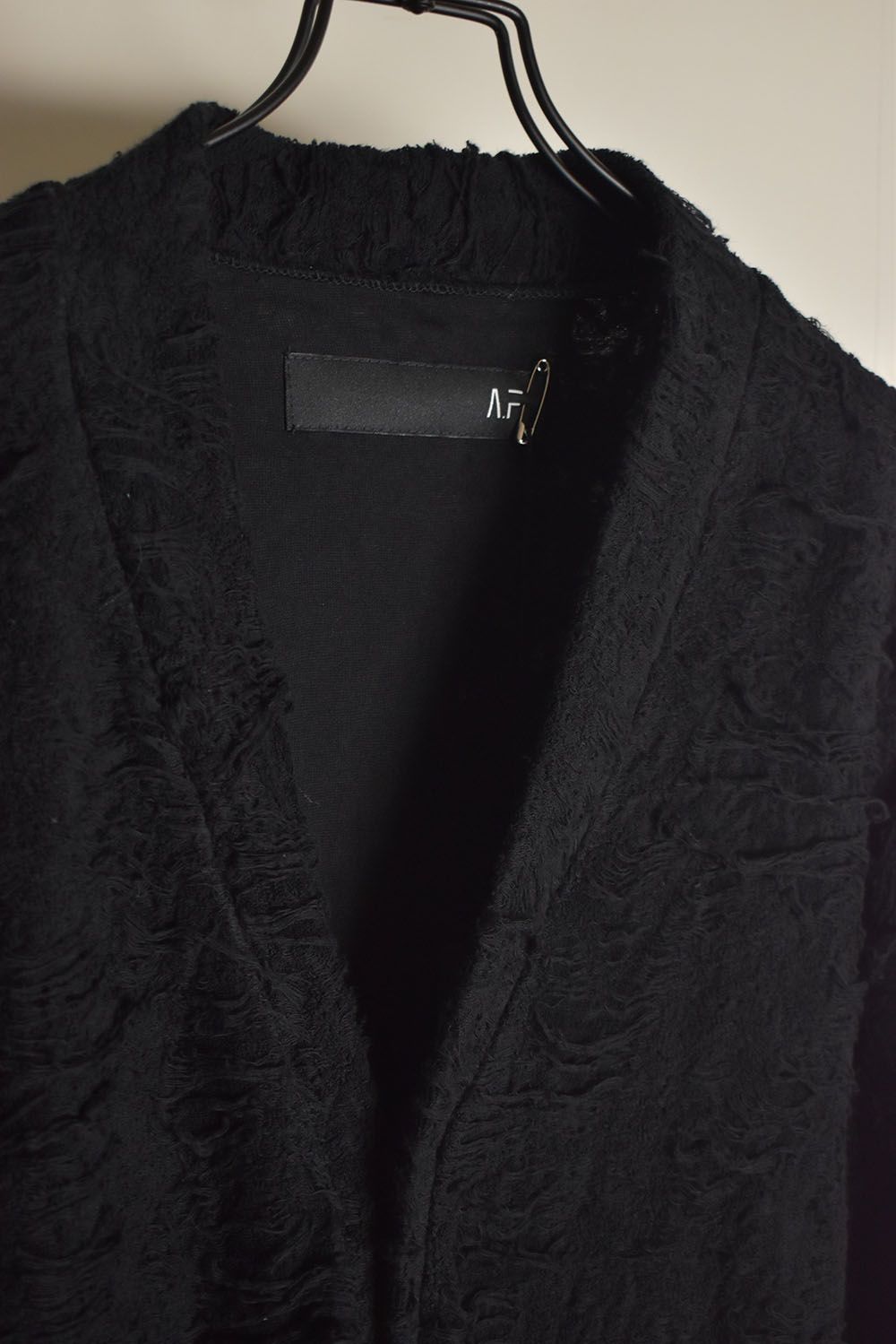 Damage Pile Jumbo Cardigan"Black" / ダメージパイル ジャンボカーディガン"ブラック"