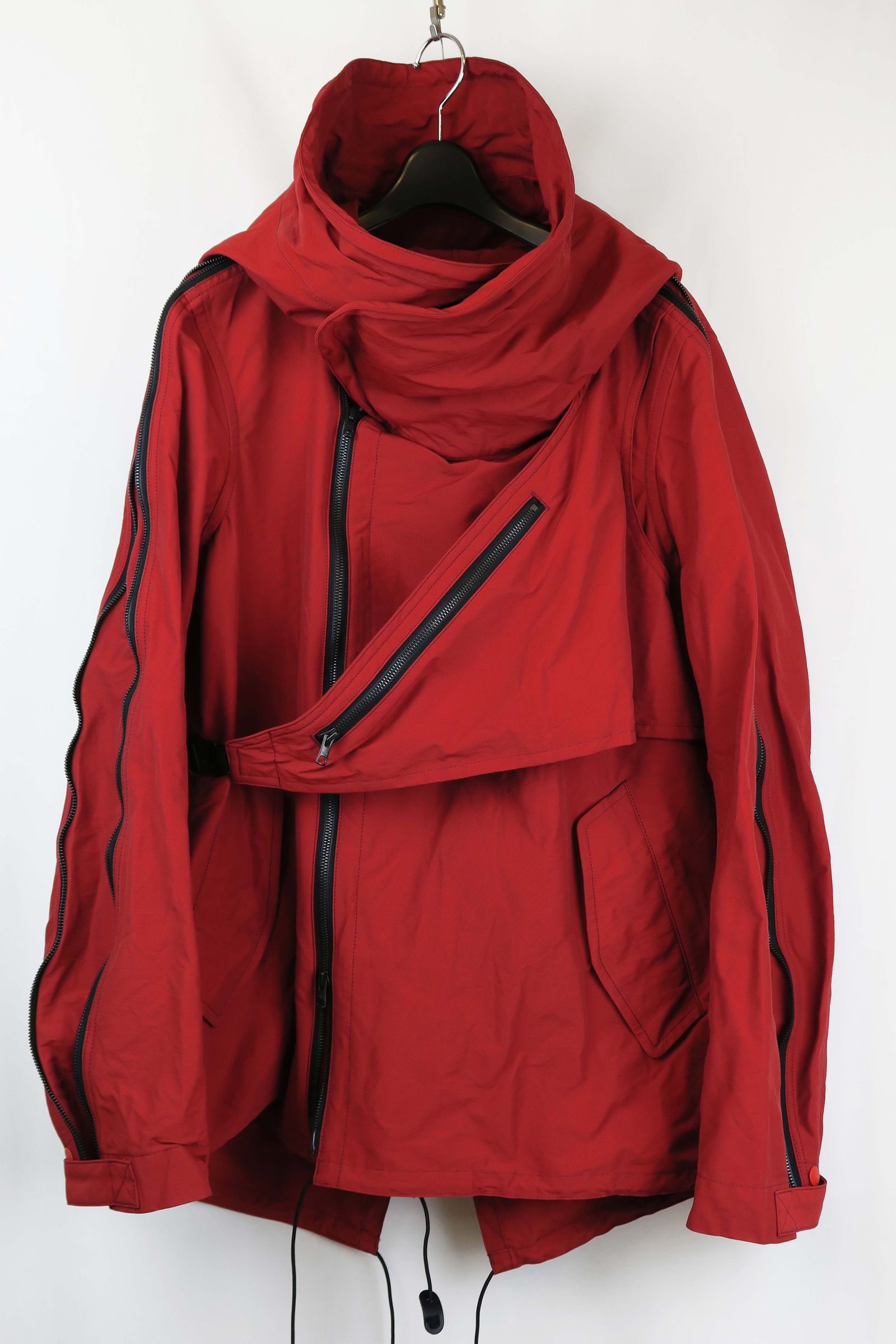 Multi Zip Short Mods Coat"Red" / マルチジップショートモッズコート"レッド"
